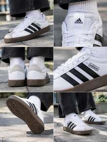 Adidas VL COURT 3.0 轻便舒适低帮软底休闲运动鞋，男女通用 - 白色/灰色/黑色 - 查看 5