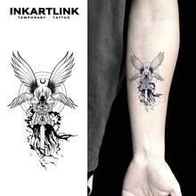 INKARTLINK 1PC Dark Sacred Seraphim Blade Tattoo Sticker, Temporary Waterproof Body Art Tattoo Sticker, Lasts 2-5 Days, Water Transfer Color Tattoo Sticker, Suitable For Men And Women, Essential For People, Party Decoration, Holiday Celebration Body Decoration - Black - View 2
