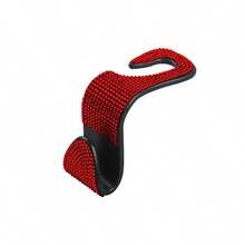 4/2/1pcs Car Seat Headrest Hooks Shiny Crystal Headrest Hook, Car Rear Seat Hook Back Row Hook For Wallet Handbag Clothing Grocery Bag Red - A - View 28