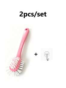 2pcs/Set Multi-Angle Shoe Brush, Light Green Polyester Fiber, Multi-Functional Tool For Laundry And Shoe Cleaning, Also Suitable For Home Cleaning - A - View 13