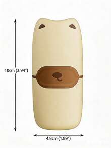 Portable Cleaning Scraper, Cute Animal Pattern, Cream & Brown Color, Multi-Functional Household Tool For Removing Dirt And Glue, Creative Convenient Small Cleaning Shovel Multi-Purpose Cute Kitchen Stain Removal Glue Cleaner Tool - Multicolor - View 4