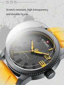 NAVIFORCE Popular Male Wristwatch Military Sports Shockproof Waterproof Silicone Watch Men Fashion Casual Clock - Yellow - View 8