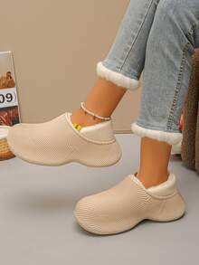 Minimalist Women's Indoor Slippers Spring Autumn Anti-Slip Soft Sole Ultra-Light Comfortable Bedroom Slippers - Khaki - View 3