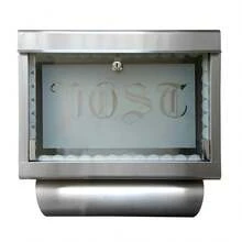 Letterbox Design Steel Wall Mounted Mailbox Post Box Newspaper Compartment Modern XXDE New- - C - Übersicht 5