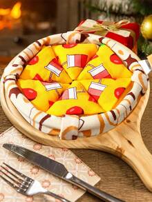 4 Pairs Colorful Pizza Mid-Calf Socks, Novelty Fun Socks Gift Box, Autumn/Winter 2026 New Creative Socks Fashion Style, Comfortable Breathable Suitable For Friends, New Year's Eve/Day Of The Dead/Party Gathering Casual Novelty Gift, Suitable For Valentine's Day/Halloween/Birthday/Christmas/New Year/Thanksgiving And Other Holiday Gifts, Unisex, Autumn/Winter Style Wearable All Seasons, Cute Fun Whimsical Unique Design Socks - Multicolor - View 4