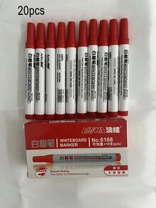 10/20pcs Erasable Whiteboard Markers Large Capacity Teacher Special Blackboard Drawing Board Black Easy Erase Pen (Random Style) - Multicolor - View 18