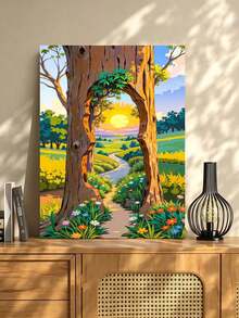 DIY Magical Tree Portal Scenic Landscape (Frameless Or Framed 8x12 / 16x20 Inches) Paint By Numbers Kit(Acrylic) Arts & Crafts For Adult Beginners, Relaxing Home Wall Decor, And Creative Holiday Gifts - Sets - View 3