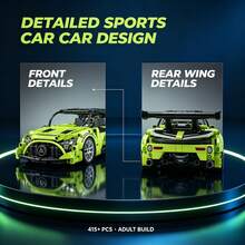 Set Rakitan Mobil Sport Green Phantom 415+ PCS, Model Kit Koleksi Dewasa Skala 1:14, Pintu Dapat Dibuka & Sayap Belakang Dapat Diatur, Hadiah Natal, Halloween, Thanksgiving & Ulang Tahun yang Ideal untuk Penggemar Mobil - Balap Wilayah Ekstrem Green Goblin - View 5