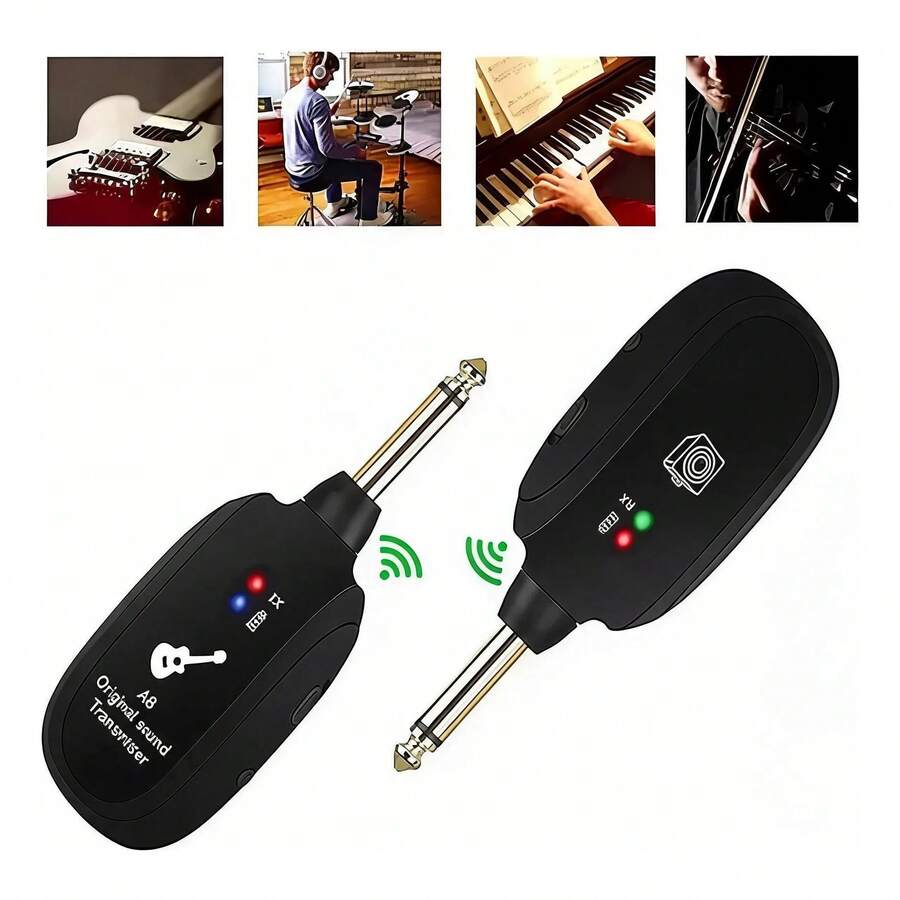 A8 Sistema Transmisor Y Receptor Inalambrico Guitarra Uhf - 1 - Ver 1