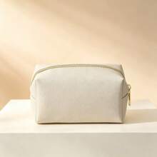 A Fashionable Minimalist, Portable Waterproof Cute Makeup Bag - Grey - View 7