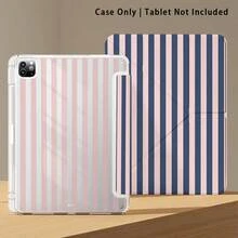 條紋圖案彩繪效果平板保護殼附支架，相容 Honor 8/9/10/X8/X8A/X9/X8Pro/X9Pro、MatePad SE 11"/MatePad 11"/11.5"/MatePad Pro、Apple 10th/11th Gen 2025 (A16)、Galaxy Tab A7/A9 及其他熱門機型 - 款式20 - 查看 7