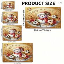 1pc Christmas Theme Snowman Print Pattern Dish Drying Mat, Kitchen Countertop Bowl & Plate Rubber Bottom Drying Pad, Party Decoration, Super Absorbent Stain Hiding Dish Drying Mat, Soft Diatomaceous Earth With Rubber Backing Multi-Functional Kitchen Home Mat, Suitable For Coffee Machine & Dish Rack Quick Dry Mat, Kitchen Countertop Coffee Mat & Bowl Drying Pad - LL LSD004 - View 6