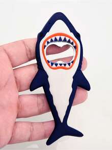 1pc Shark Shaped Bottle Opener, Cute Cartoon Design, Durable Metal Kitchen Tool, Easy To Open Bottles, No Power Needed, Suitable For Home And Office Use - Multicolor - View 11