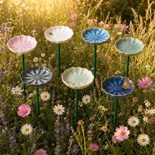 Personalized Ceramic Bee Watering Stations, Garden Signs With Customizable Names, Butterfly Waterers, Pollinator Insect Water Dishes, Gardener's Gifts. - Multicolor - View 5