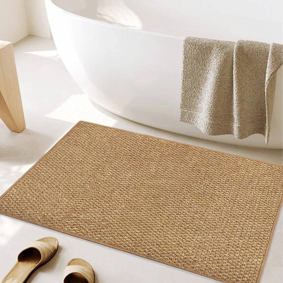 1pc Brown Pineapple Pattern Decorative Rug, Minimalist Bathroom Rug For Home Decor, Soft And Easy To Clean Carpet, Spring/Autumn Home Decor Rug | Suitable For Bathroom Entrance | Bathtub Area And Other Areas - Brown - View 1