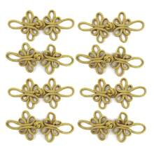 2/5/8Pcs Silk Thread Dragonfly Pattern Chinese Cheongsam Buttons, Vintage Handmade Knots, Traditional Chinese Handicrafts, Handmade Curtain Clasps, Clothing And Apparel Decorations - Round Butterfly Buckle - View 20