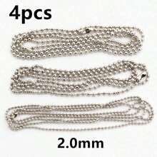 4pcs 1.5/2.0/2.4mm Diameter Ball Beads Chain With Connector DIY Necklace Jewelry Making Accessories - Iron Chains - View 17