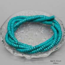 4mm 160pcs Bright Smooth Color Turquoise Stone Round Disk Wheel Spacer Loose Beads For Jewelry Making Diy Bracelet - 4x2mm Wheel Turquoise - View 10