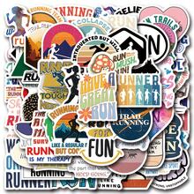 61PCS Running Stickers Aesthetic Vinyl Stickers High Quality Stickers Decals Scrapbook,Journaling,Laptop,Bumper,Skateboard,Water Bottles,Computer,Phone Stickers Can Bring A Lot Of Fun To Your Life,The Perfect Gift For Adults - Running - View 1