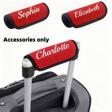 1pc Personalized Custom Luggage Handle Cover, Customizable Text/Name, Wear-Resistant Carrying Handle Sleeve, Travel Suitcase Grip Anti-Slip Anti-Scratch Protective Cover, Multiple Colors Available Replacement Accessory - Multicolor - View 5