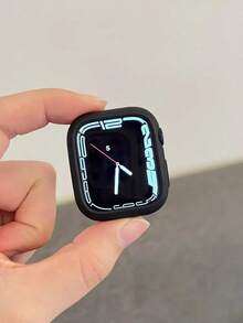 Black Protective Case Compatible With Apple Watch, Compatible With 38/40/41/42/44/45/49/46mm, Compatible With Apple Watch Ultra/SE/8/7/6/5/4/3/2/1/10/11/12, Shockproof Silicone Soft Watch Frame - Black - View 2