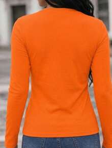 Women T-Shirts - Orange - View 2