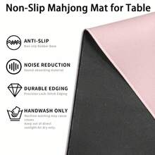 33"X33" Mahjong Mat With Monogram, Mahjong And Martinis Table Mat, Cocktail Mahjong Gift - Multicolor - View 7