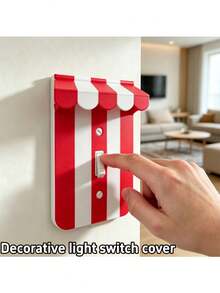 1pc Carnival American Style Wall Switch Decorative Cover Plate, Fun Light Switch - Creative 3D Switch Panel, Decorative Light Switch Cover - Unique Wall Art Decor - Easy To Install, Wall Decoration, With White Screws, Celebration, Party, Holiday Theme Decorative Switch Cover, Lampshade, Accessories, Bedroom Decor And Accessories, Christmas Home Decor - General Purpose - View 2