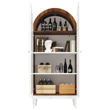 Sideboard Made Of Wood With Doors Farmhouse White - White - View 7