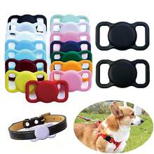 Custom Pet Collar Holder Compatible With AirTag, Sliding Dog Name Tag, Personalized AirTag Cat Collar, Silicone Quiet AirTag Protective Case, Engraved AirTag Dog Collar Holder, 12 Design Templates, Pick Your Dog's Favorite Style - Multicolor - View 11