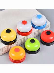 1pc Buzzer Bell, Hand Press Bell, Pet Calling Bell, Food Service Bell, Dog Training Bird Training Bell, Tabletop Game Competition Buzzer - Multicolor - View 3