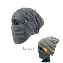 1pc Men's Large Head Circumference Knit Beanie Hat, Warm Woolen Loose Fit Winter Cap, Versatile For Autumn/Winter - Multicolor - View 12