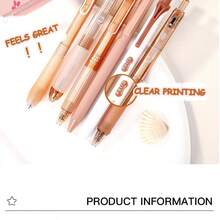 6pcs Retractable Gel Pens Quick Drying High Capacity Highlighter Markers For Exam Practice - Sets - View 5
