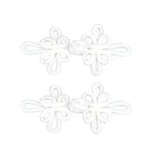 2/5/8Pcs Silk Thread Dragonfly Pattern Chinese Cheongsam Buttons, Vintage Handmade Knots, Traditional Chinese Handicrafts, Handmade Curtain Clasps, Clothing And Apparel Decorations - Round Butterfly Buckle - View 12