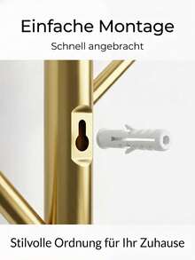 Wandhaken Garderobe Metall Wandmontage, Wandgarderobe mit Haken für Jacken Mäntel Taschen Hüte, Garderobenleiste platzsparend für Flur, Eingangsbereich, Schlafzimmer und Bad - Übersicht 2