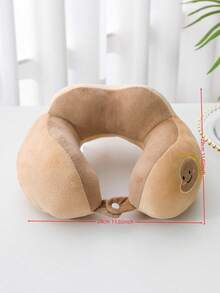 1PC Ergonomic Travel Neck Pillow With Storage Bag, Upgraded Travel Neck Pillow For Airplane, 100% Pure Memory Foam Travel Pillow, Suitable For Flight Headrest Sleep, Car, Bed, Compressible Fit Design, Portable Plane Accessory - U-shaped Nap Pillow - View 4