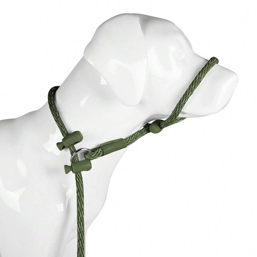 Lynxking 1pc Dog Head Collar And Leash In One, No Pull Training Dog Muzzle And Dog Leash For Small Medium And Large Dogs - Army Green - View 1
