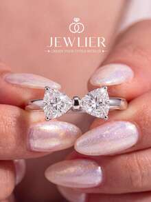 1pc Fashion White Bow Ring, Vintage Style Women's Finger Accessory, Suitable For Daily Wear, Also Can Be Given As A Gift - White Bow - View 2
