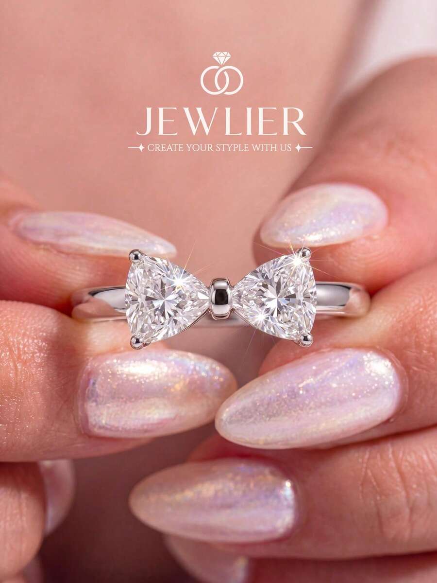 1pc Fashion White Bow Ring, Vintage Style Women's Finger Accessory, Suitable For Daily Wear, Also Can Be Given As A Gift