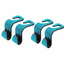 4/2/1pcs Car Seat Headrest Hooks Shiny Crystal Headrest Hook, Car Rear Seat Hook Back Row Hook For Wallet Handbag Clothing Grocery Bag Red - A - View 13