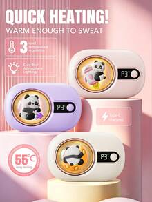 SEAGO Portable Rechargeable Smart Hand Warmer, 40-55°C 3-Level Temperature Control, Digital Battery Display, Type-C Charging, Winter Hand Warming Essential, Suitable For Students, Winter Gift 1200mAh - Single Pack - View 1