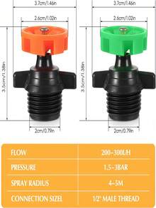 3-Color Rotating Garden Sprinkler, 360° Adjustable Rotating Water Nozzle, Suitable For Lawn, Yard And Plant Irrigation - Multiple Styles - View 3