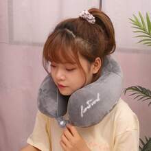 Cross-Border Cartoon U-Shaped Pillow Nap Set With Eye Mask, Car Neck Support Travel Pillow, Creative Portable Camel Hump Airplane Pillow - Neck Pillow - View 1