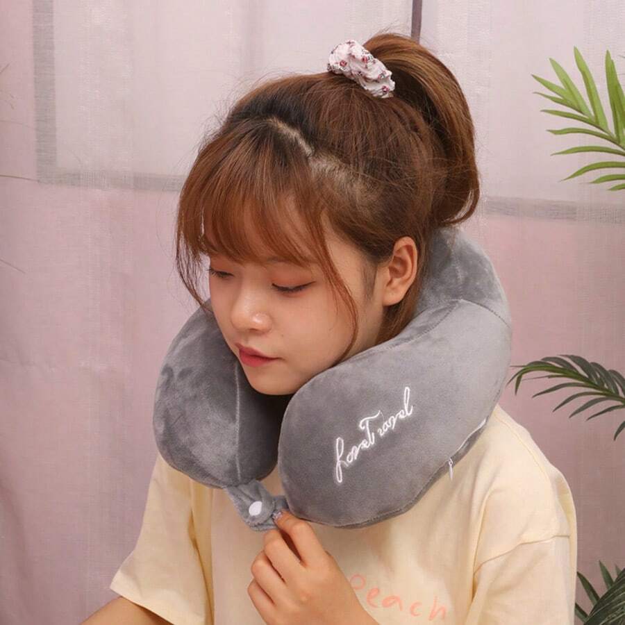 Cross-Border Cartoon U-Shaped Pillow Nap Set With Eye Mask, Car Neck Support Travel Pillow, Creative Portable Camel Hump Airplane Pillow - Neck Pillow - View 1