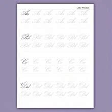 Modern Calligraphy Tracing Workbook For Adults & Teens: 32-Page Beginner's Guide To Elegant Hand Lettering With Alphabet, Words, And Sentences Practice Sheets - A - View 5