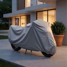 Outdoor Motorcycle Cover, Motorcycle Protection Cover, Rainproof, Scratch-Resistant, Wear-Resistant, Waterproof, Sunproof, Suitable For All Seasons, Dustproof, Sunproof, Frost And Snowproof, Compatible With All Motorcycle Models, Upgraded Waterproof Fabric, Water-Proof And Non-Aging, Multi-Functional To Protect Your Motorcycle. - Multicolor - View 3