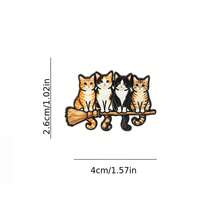 Pin Enamel Kucing dengan Blok Warna, Lencana Dekoratif Fashion, Ornamen Lencana Kerah, Lencana Tas, Hadiah. - MultiWarna - View 2