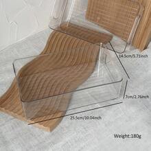 1pc Transparent Cosmetic Storage Box, Clear Makeup Organizer Suitable For Home, Bedroom, Bathroom, Vanity And Desk, Travel Accessory Gift Box, Perfect As Gift For Family And Friends, Birthday Wedding Storage, Back To School Desktop Organizer - Clear - View 11