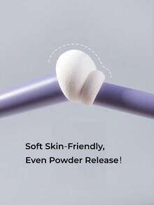 GUOXIAONIU 1Pc Bunny Dual‑Ended Mushroom Sponge Concealer Brush, Round Tip Blush Makeup Brush For Tear Troughs, Dark Circles & Acne Marks, Detail Cosmetic Tool - Violet Purple - View 6