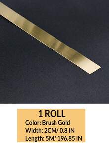 Matte Stainless Steel Peel And Stick Wall Decor, Metallic Surface, Easy Installation, For Home Decoration, Flat-Screen TV Backsplash, Metallic Self-Adhesive Bars - Matte - View 13
